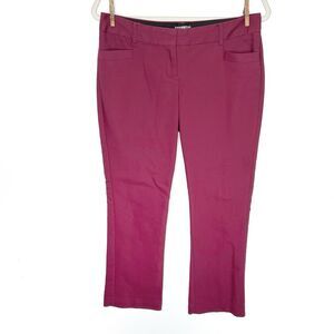 Express Columnist Pants Women's Size 6R Berry Wine Red Straight Leg Workwear